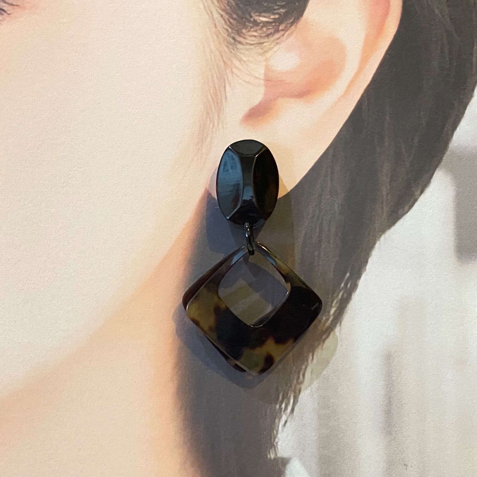 漆黒の艶 本鼈甲グラデーションネックレス（6mm〜13mm珠）