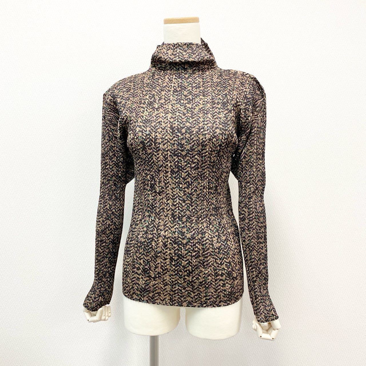 34i18 《極美品》PLEATS PLEASE プリーツプリーズ ハイネック長袖  