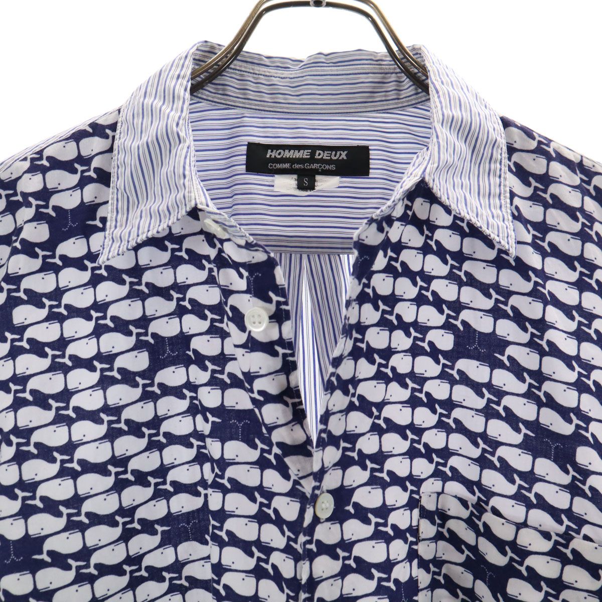 コムデギャルソンオムドゥ コットン長袖シャツ Lサイズ COMME des GARCONS HOMME DEUX コムデギャルソンオムドゥ 長袖