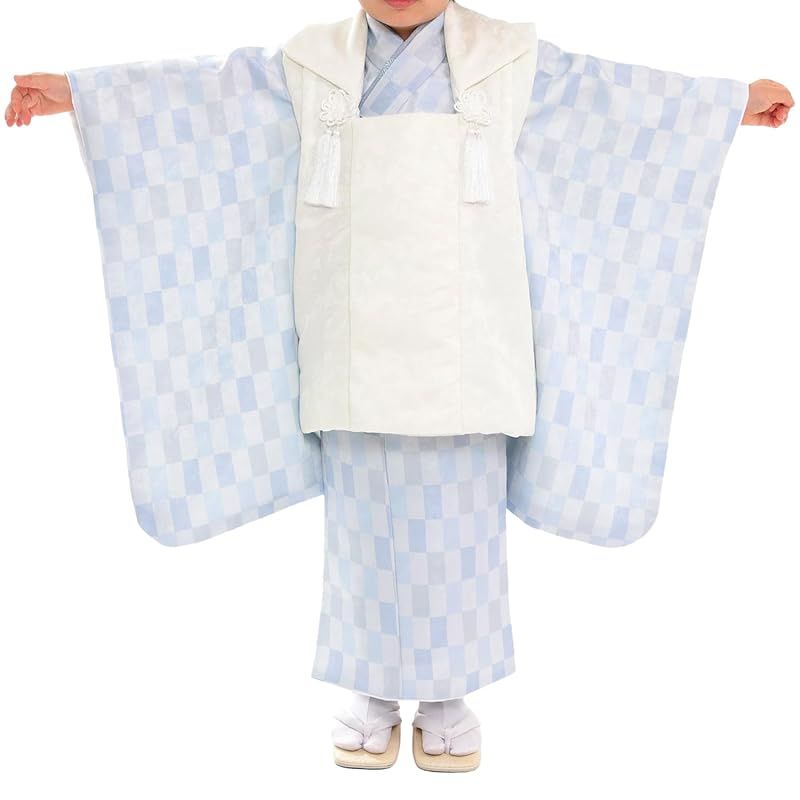 KYOETSU キョウエツ 七五三 3歳 着物 男の子 被布 フルセット しちごさん くすみ 23-T水
