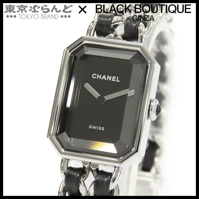 シャネル CHANEL プルミエール アイコニックチェーン H7022 ブラック SS レザー 腕時計 レディース クォーツ 展示 箱 保証書付き 101827889