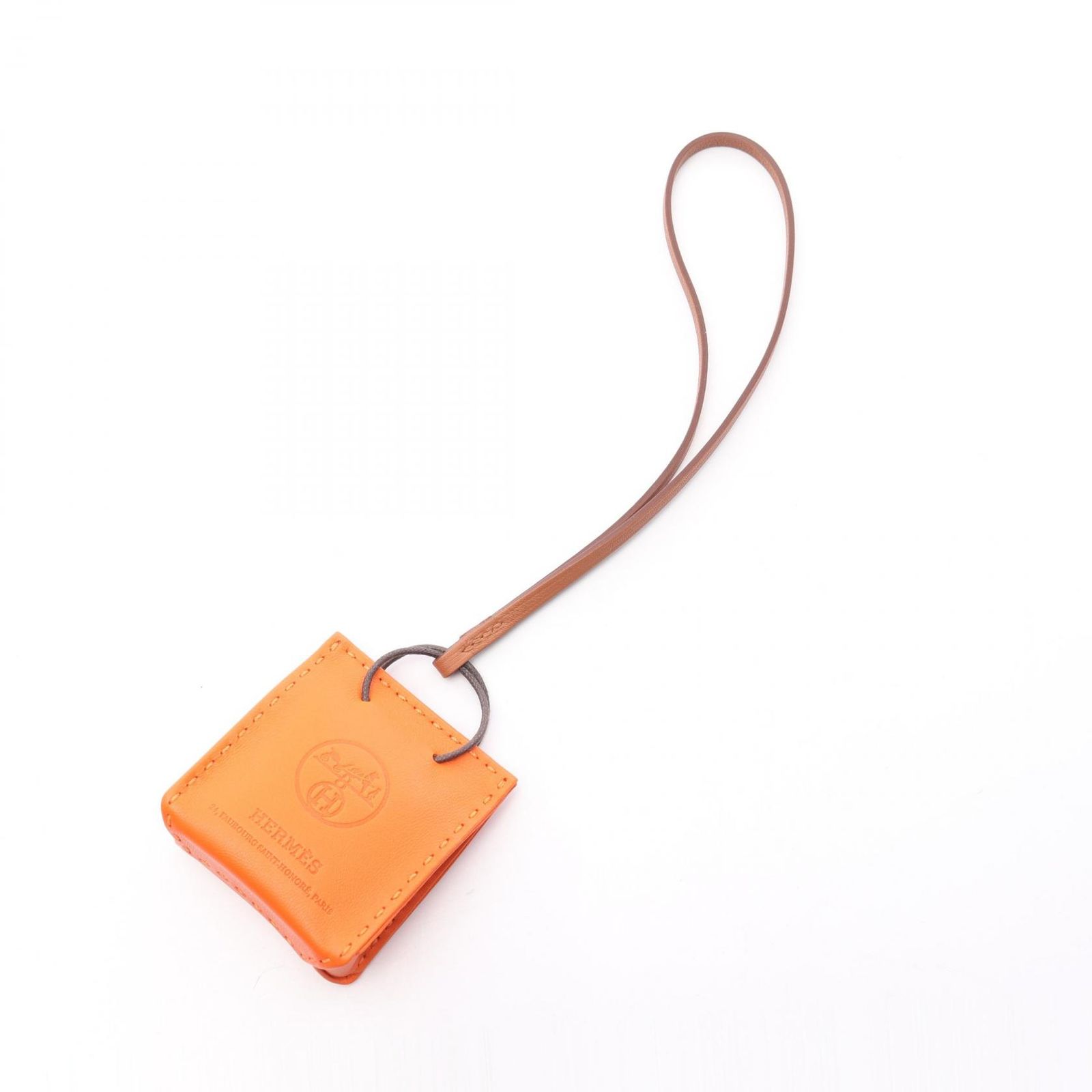 エルメス HERMES チャーム サックオランジュ フー フー レザー サックオランジュ フー レディース Used A