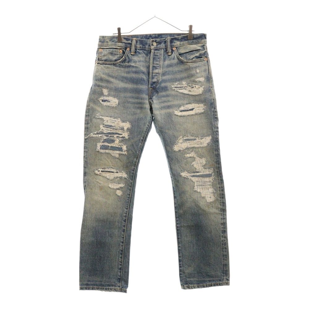 RRL (ダブルアールエル) リペア ダメージ加工 デニム パンツ RRL (ダブルアールエル) リペア ダメージ加工 デニム パンツ