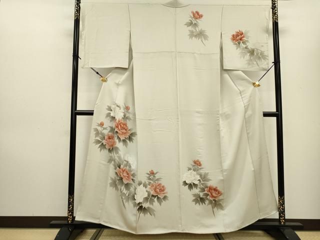ゆりこkf-1159 未使用品 逸品 上品 手描き 作家物 正絹 訪問着 蔵出し着物市/期間限定】【セール】【60％OFF】【中古】 訪問着
