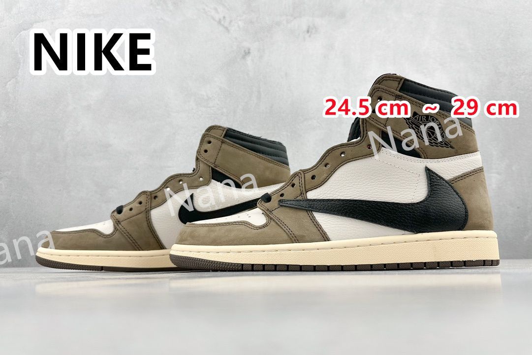 新品 未使用 NIKE ナイキ A×TRAVIS SCOTT AIR JORDAN 1 HIGH OG TS SP トラヴィススコット エアジョーダン1 ハイカットスニーカー ブラウン CD4487-100 男女兼用