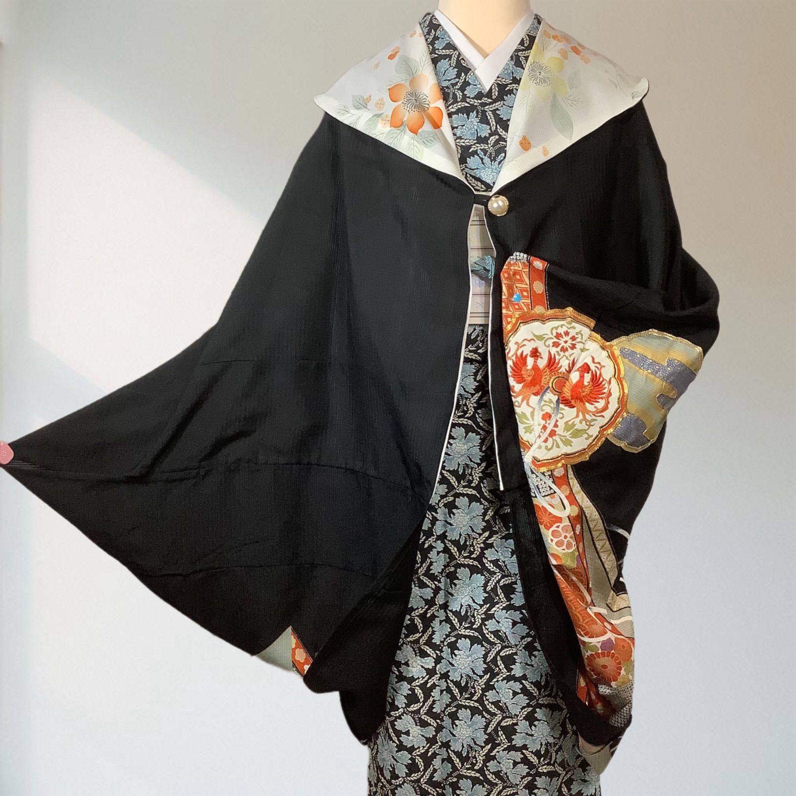 ✳︎絽✳︎夏着物リメイク✳︎ガウンコート✳︎日焼け防止✳︎絹100%✳︎ ✳︎絽✳︎夏着物リメイク✳︎ガウンコート✳︎日焼け防止✳︎絹100%✳︎