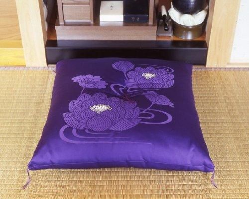 4営業日で発送 鹿田産業 御仏前座布団 紫蓮 NTN023