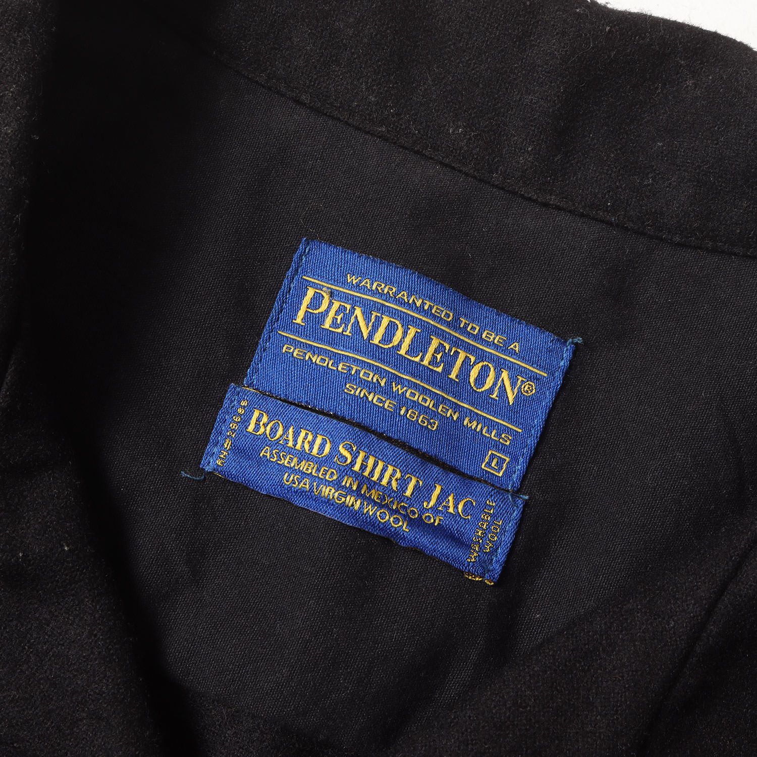無駄がない PENDLETON ペンドルトン シャツ ブラック 黒 サイズ L 近年モデル ブラック 無地 オープン ウール ボード シャツ BOARD SHIRT JAC メキシコ製 トップス カジュアルシャツ メンズ