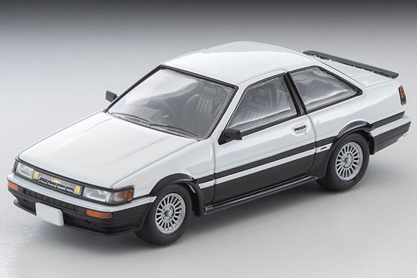 トヨタ カローラレビン 2ドア GT-APEX 85年式（白／黒）LV-N304c【トミーテック社1/64ミニカー】【トミカの時】