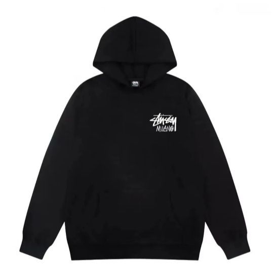 MILAN限定】 ステュ-シ-STUSSY フ-ディ- ブラック ホワイト2色男女兼用 - メルカリ