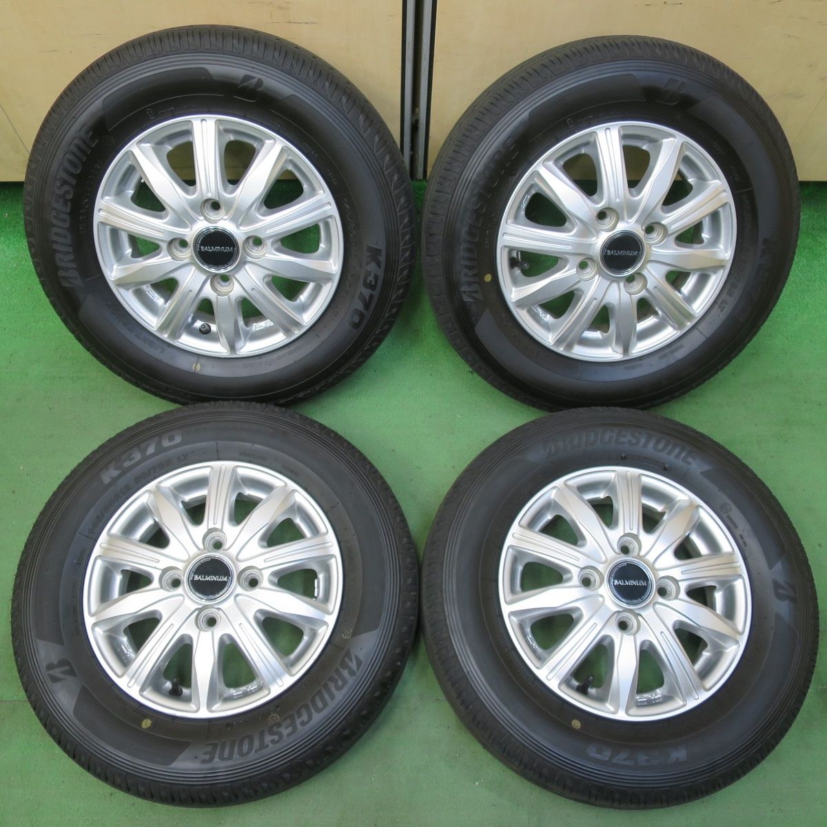 キレイ 23年 145|80R12 80|78N ブリヂストン K370 BALMINUM バルミナ 12インチ PCD100|4H 5052203イノ