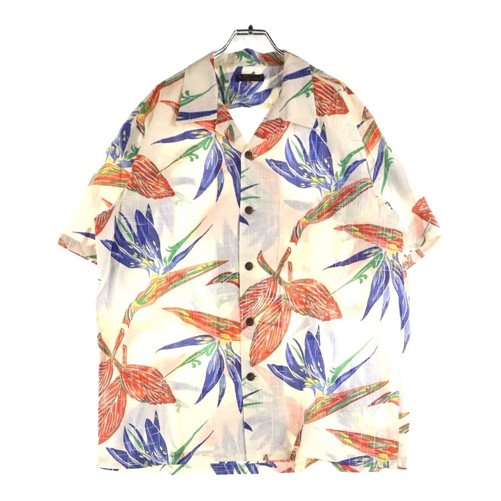 SUN SURF サンサーフ COTTON LINEN SLUBYARN OPEN SHIRTS BIRD OF PARADISE SS38687 コットンリネンスラブヤーン半袖オープンカラーシャツ マルチカラー