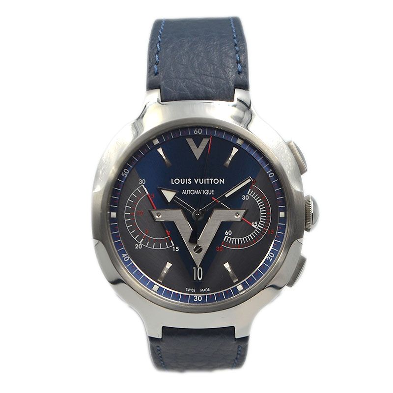 ルイ・ヴィトン LOUIS VUITTON ヴォヤージャー Q7D60 ブルー SS 自動 