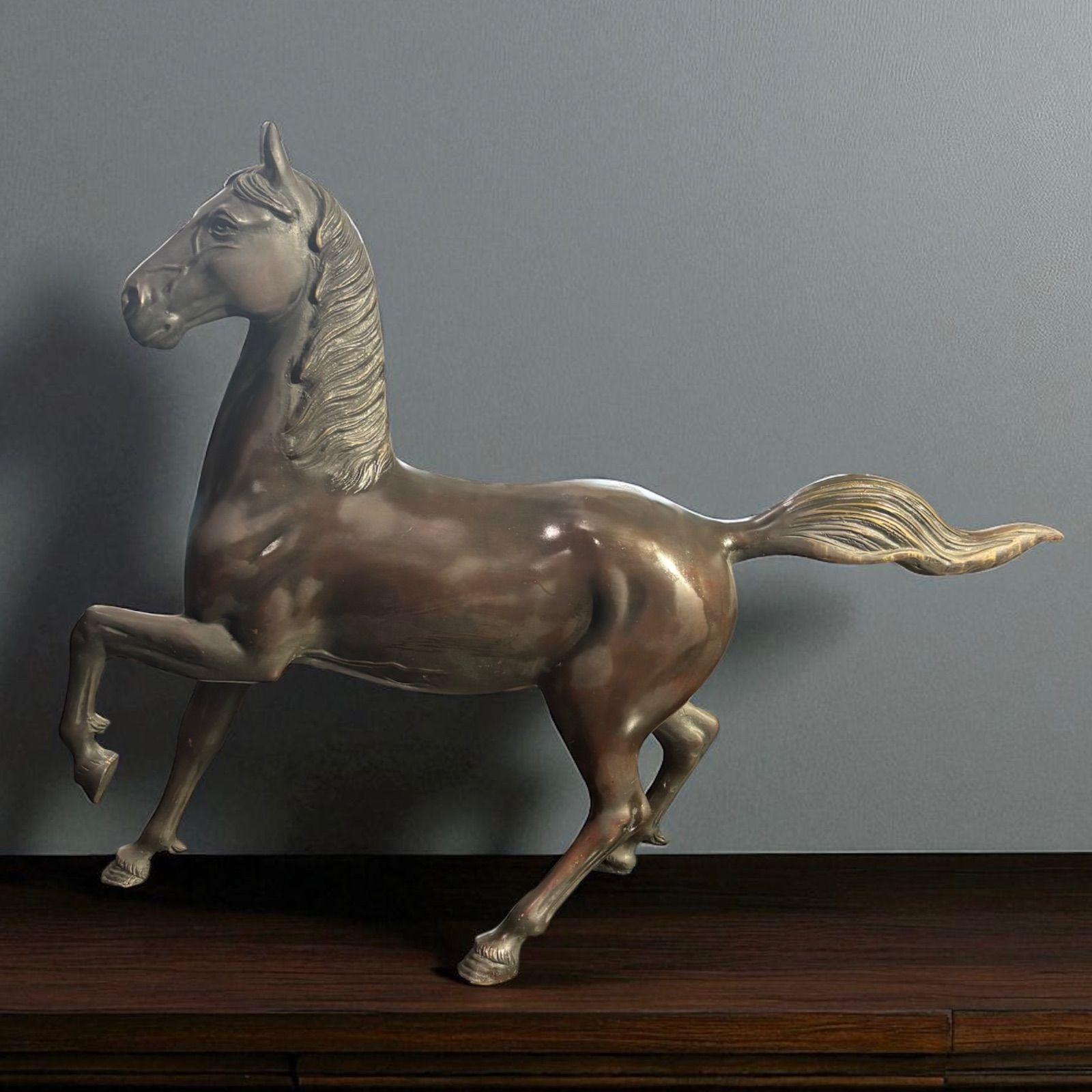中国美術 彫刻 馬 古玩 珍品 置物 オブジェ ▽鴻▽ 和田玉製 細密彫 雙馬 置物 古賞物 中国古玩