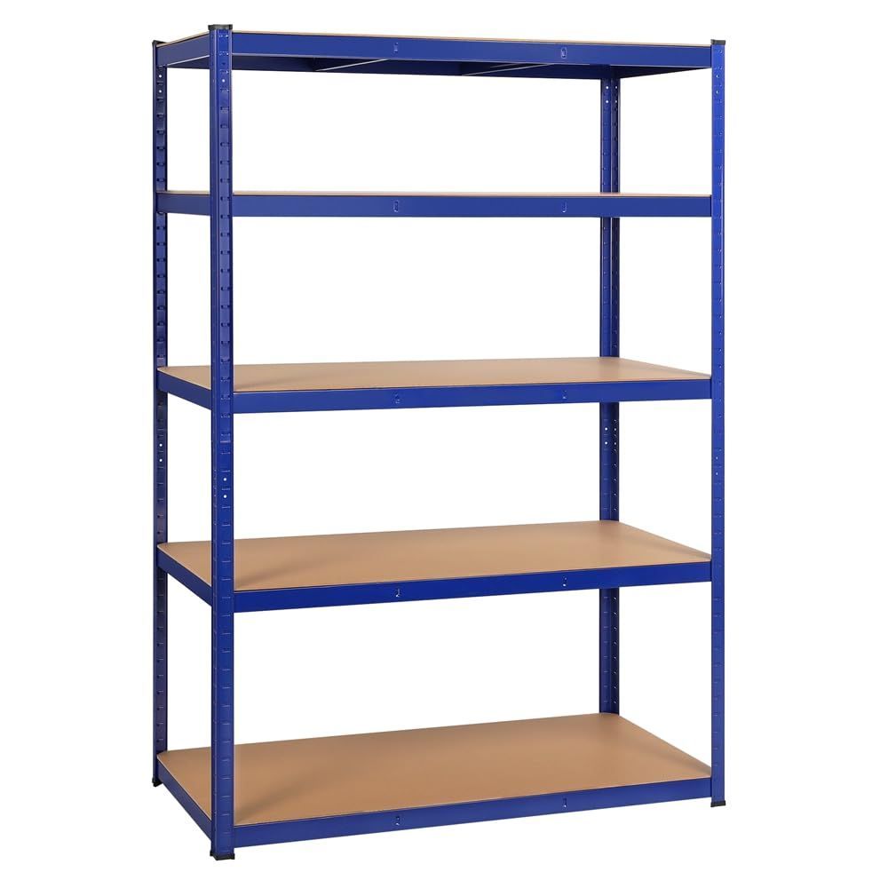 Yaheetech メタルラック スチールラック 5段 120×60×180cm キッチンラック ステンレスラック オープンシェルフ 幅120 耐荷重875kg 収納棚 収納ラック 業務用 高さ調整可 自由に組み合わせ 防サビ加工 組立簡単 手袋付き ゴム製キ