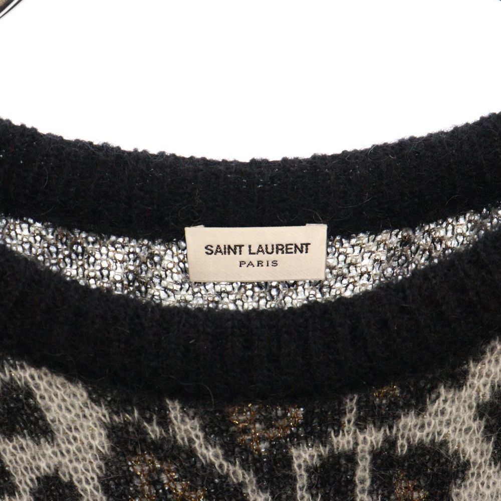 SAINT LAURENT PARIS (サンローランパリ) レオパード柄 モヘア