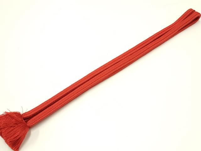 平和屋着物○極上 有職組紐道明 帯締め 冠組 深緋色 宮内庁御用 国立