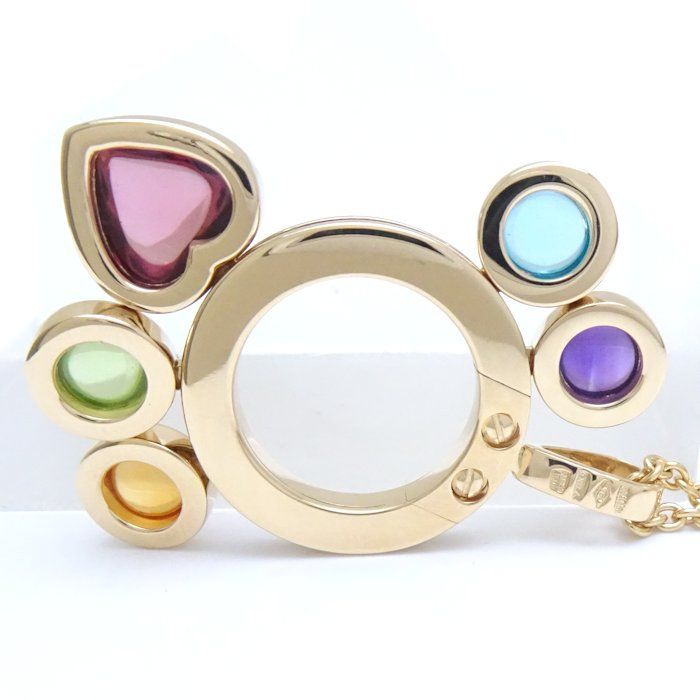 BVLGARI ブルガリ アレグラ ネックレス マルチストーン K18YG