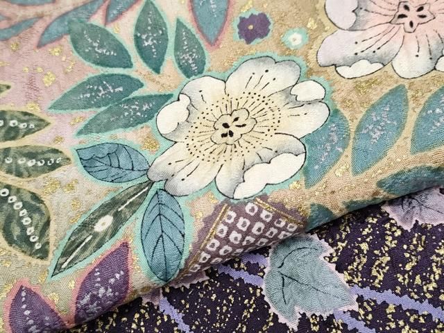 平和屋着物□極上 訪問着 辻が花 絞り 暈し染め 金銀彩 逸品  