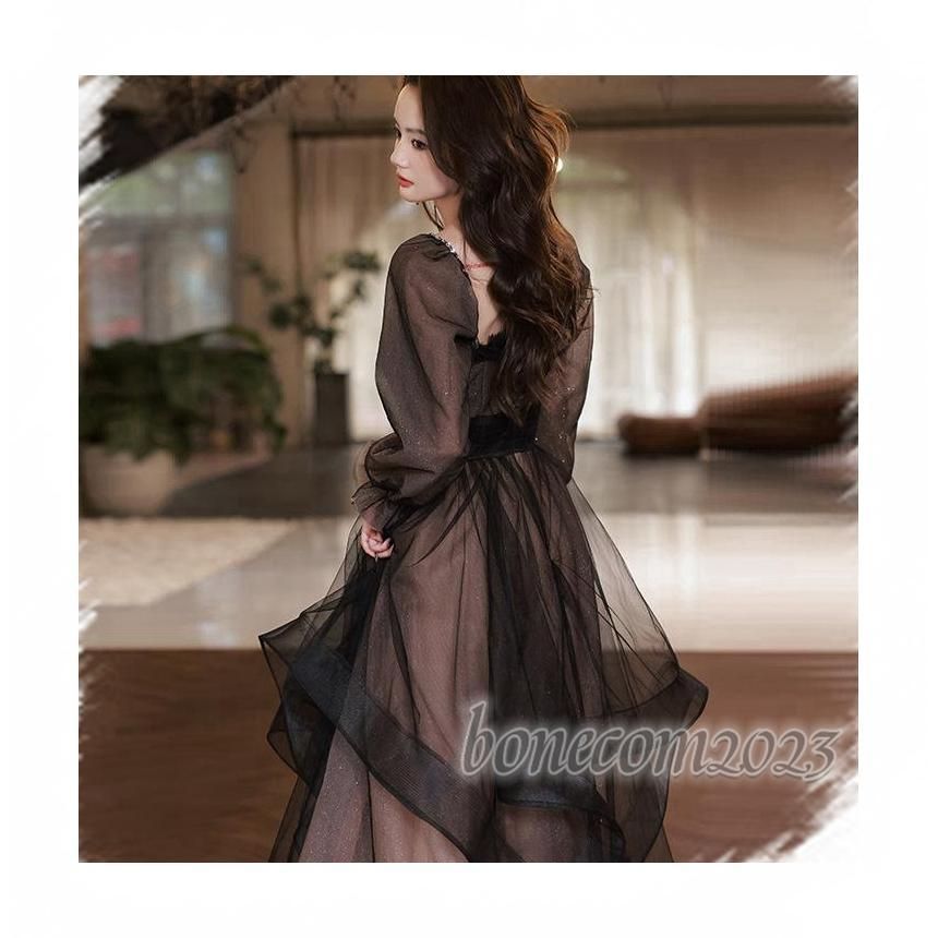 パーティードレス ロングドレス 可愛い 結婚式 成人式 パーティードレス エレガント エンパイア 誕生日 花嫁ロングドレス 演奏会 挙式