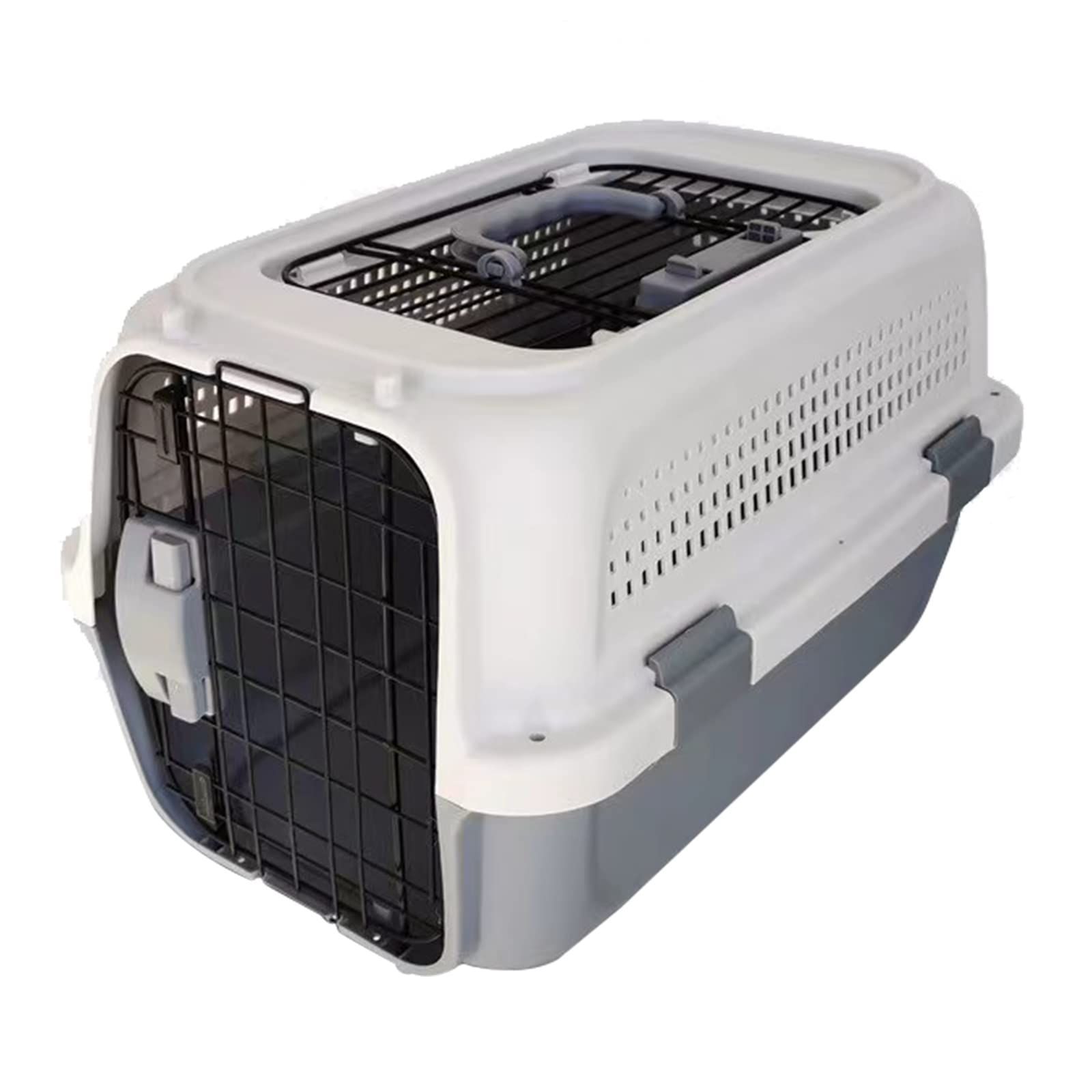 ポータブルペットキャリー グレー 数量限定 ダブルドア 小型犬 IATA 
