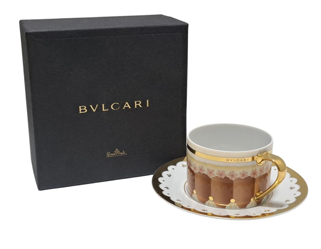 BVLGARI ブルガリ カップ＆ソーサー 箱入り ティーカップ ローゼン