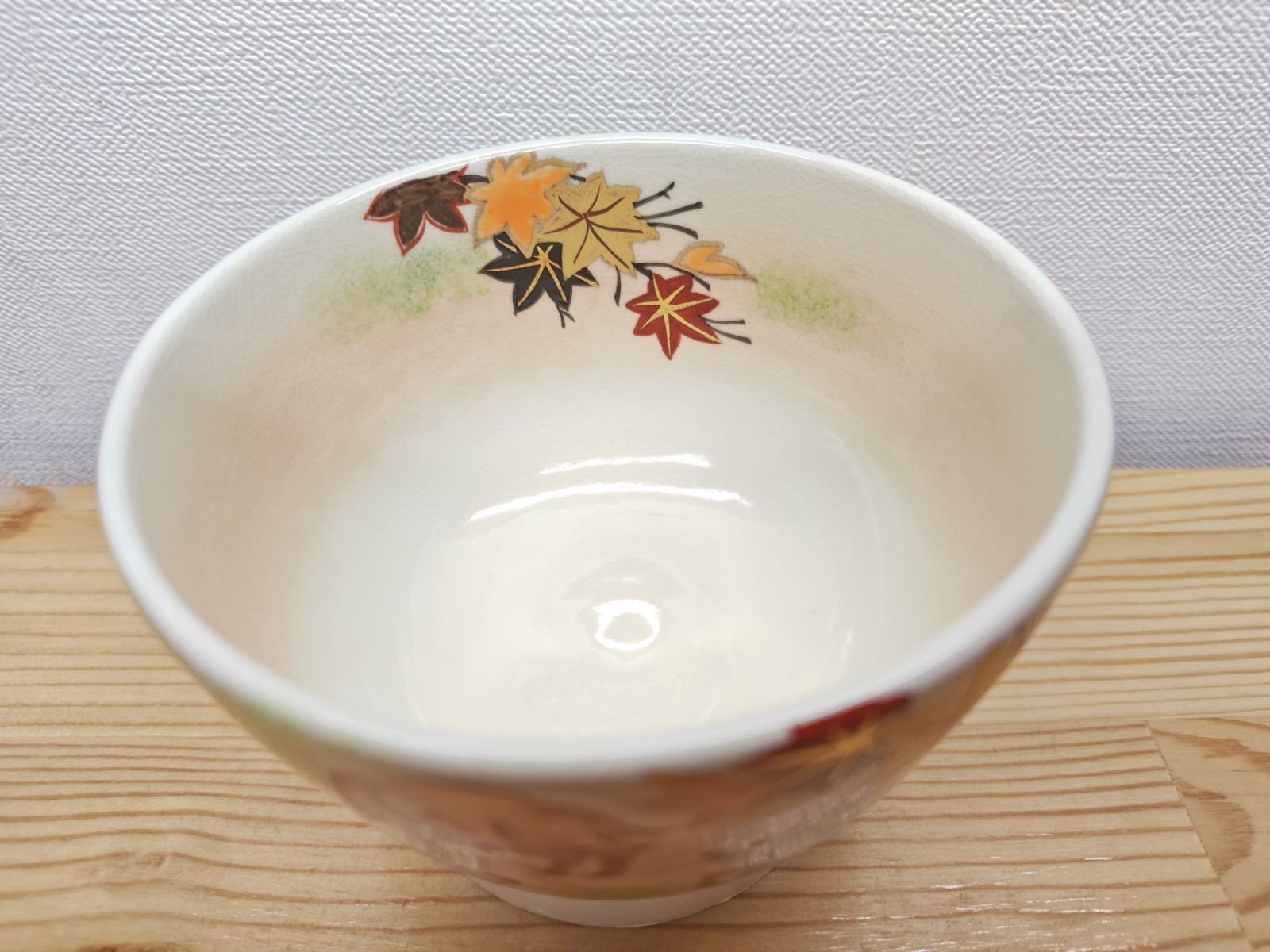 逢絢亭・新品】茶道具 茶碗 京焼 御本 鹿に紅葉の絵 水出宋絢