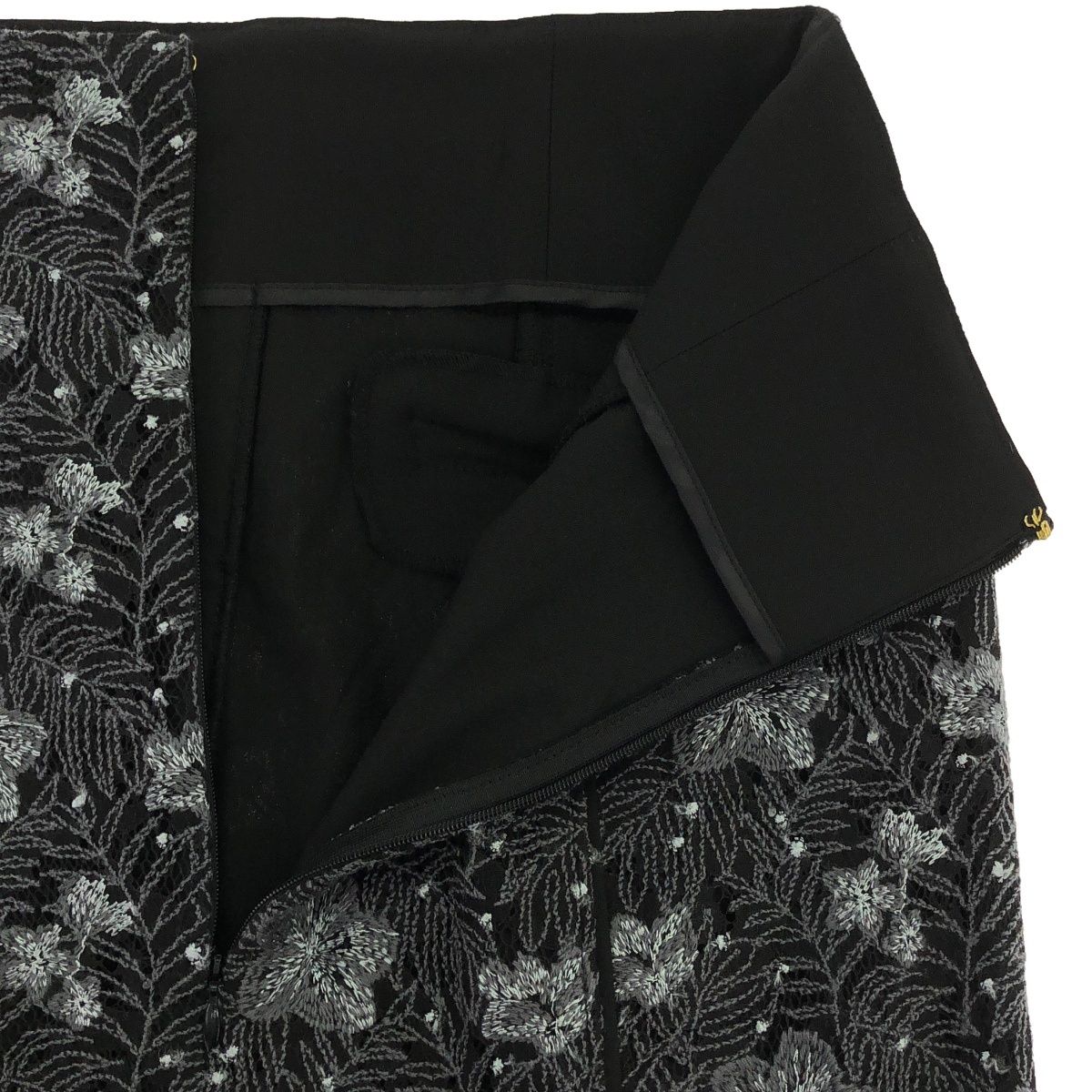 EBONY エボニー 23AW Embroidery Lace Skirt エンブロイダリーレース  