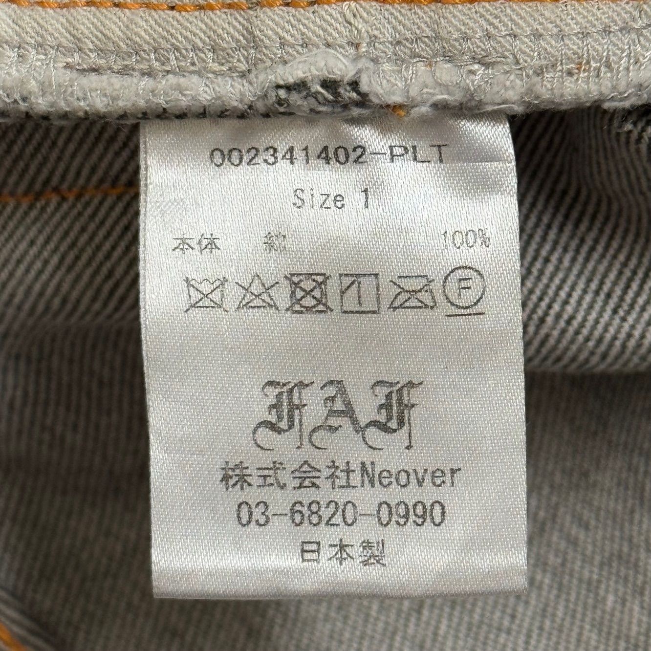 FAF Fake As Flowers CAMO AGED DENIM PANTS エイジドカモデニム