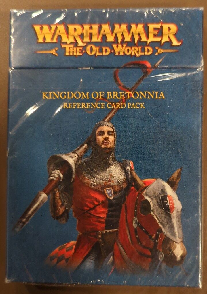 GAMES WORKSHOP WARHAMMER THE OLD WORLD KINGDOM OF BRETONNIA Reference Card Pack