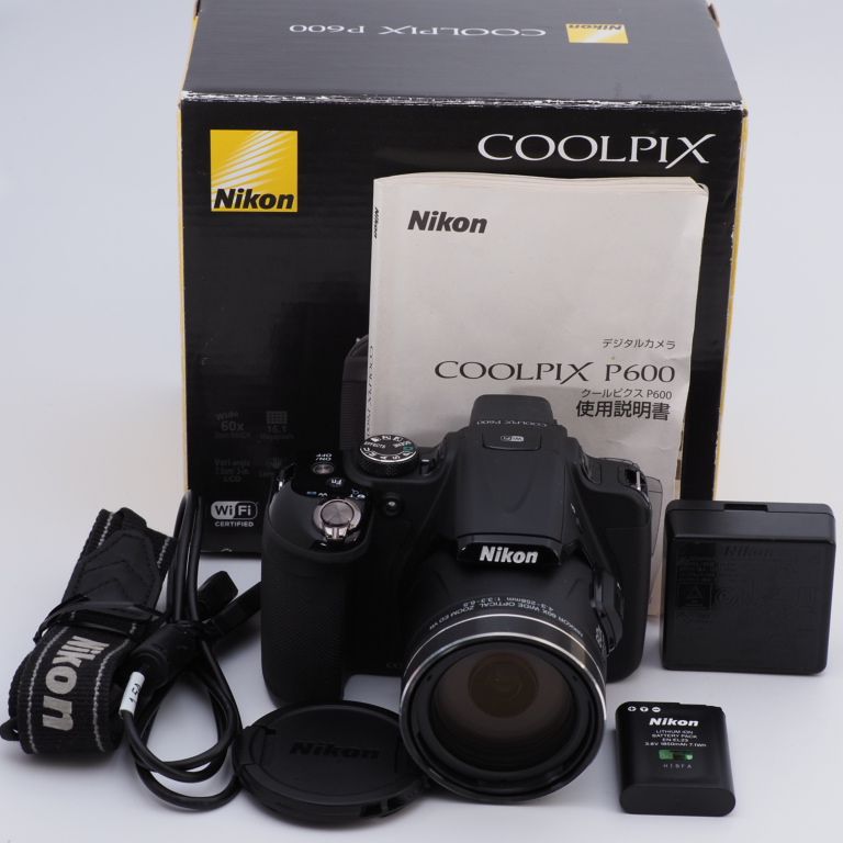 Nikon ニコン デジタルカメラ P600 光学60倍 1600万画素 ブラック ...
