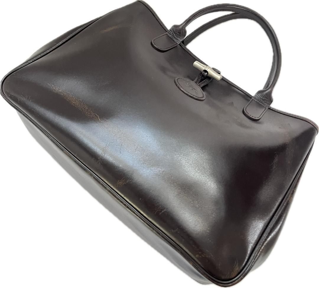 Longchamp ロンシャン ロゾ ハンドバッグ レザー 本革 ロゴ型