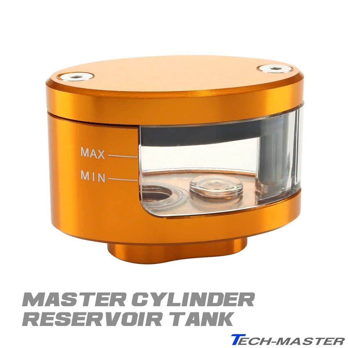 別体式 マスターシリンダー リザーバータンク ホース ブレーキ フルード 油圧 クラッチ オイル タンク 汎用 オーバル型 アルミ カラー キャップ  オレンジ - メルカリ
