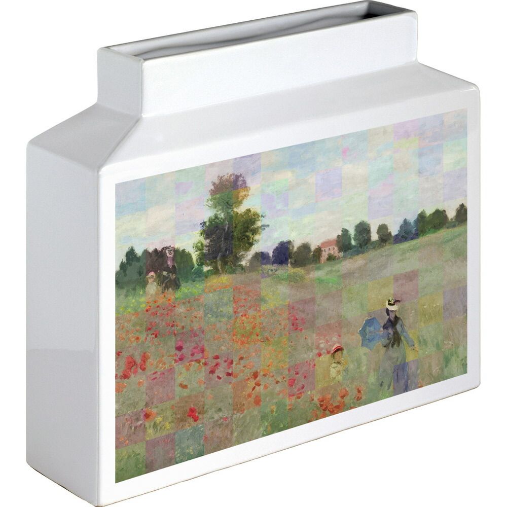 小さな絵画 花瓶 名画モザイクアートシリーズ ～アートベース～（ヨコ）「モネ