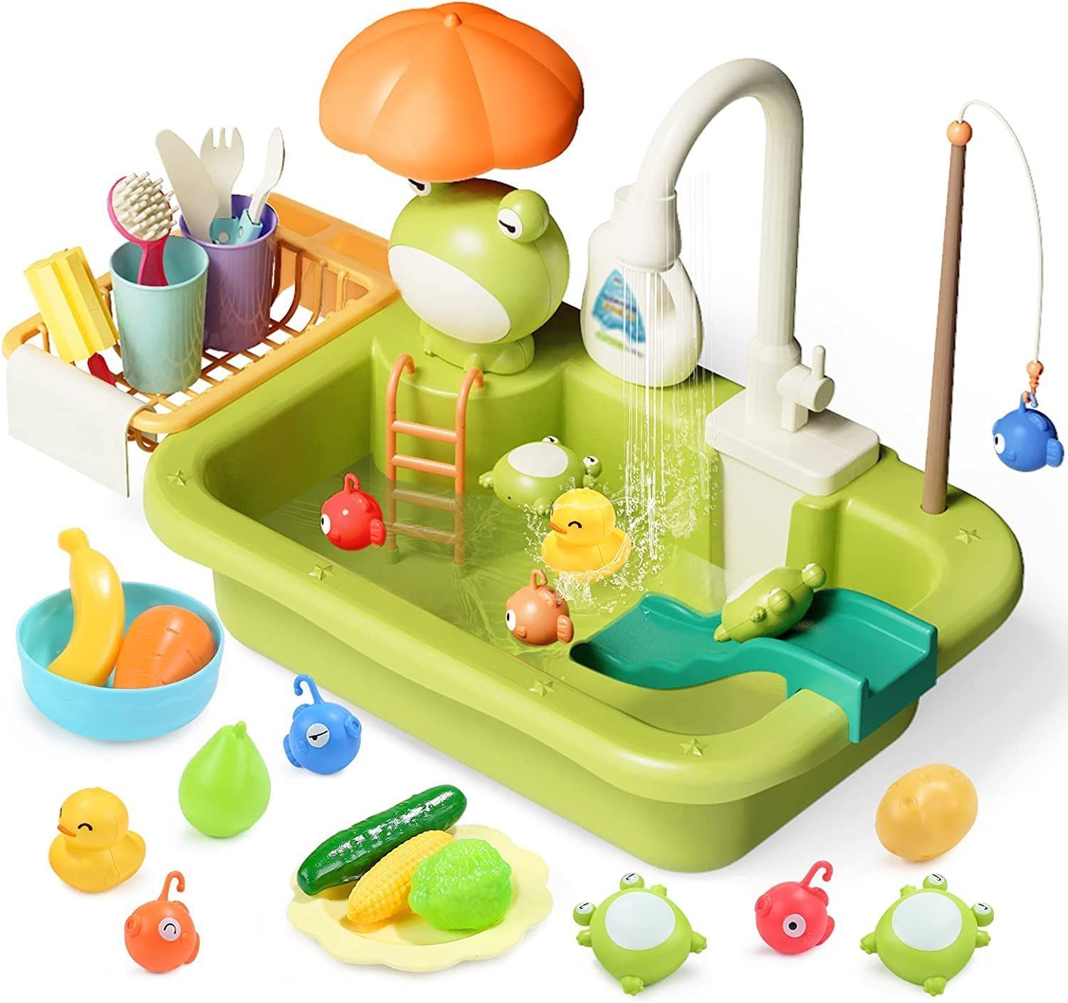 特価商品】食器洗い機おもちゃ 2in1遊び方 35点セット 水遊び キッチン 