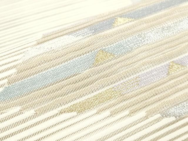 平和屋着物＊夏物 絽綴れ 八寸名古屋帯 吉祥文 金銀糸 正絹