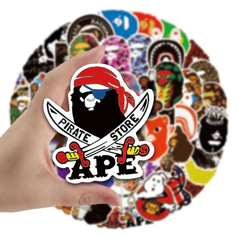 03 A BATHING APE エイプ ステッカー3枚セット - 小物