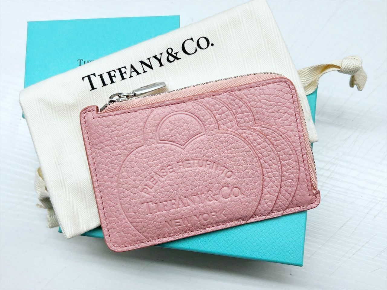 ♥保管 TIFFANY-Co ティファニー リターントゥ フラグメントケース カード コインケース ピンク