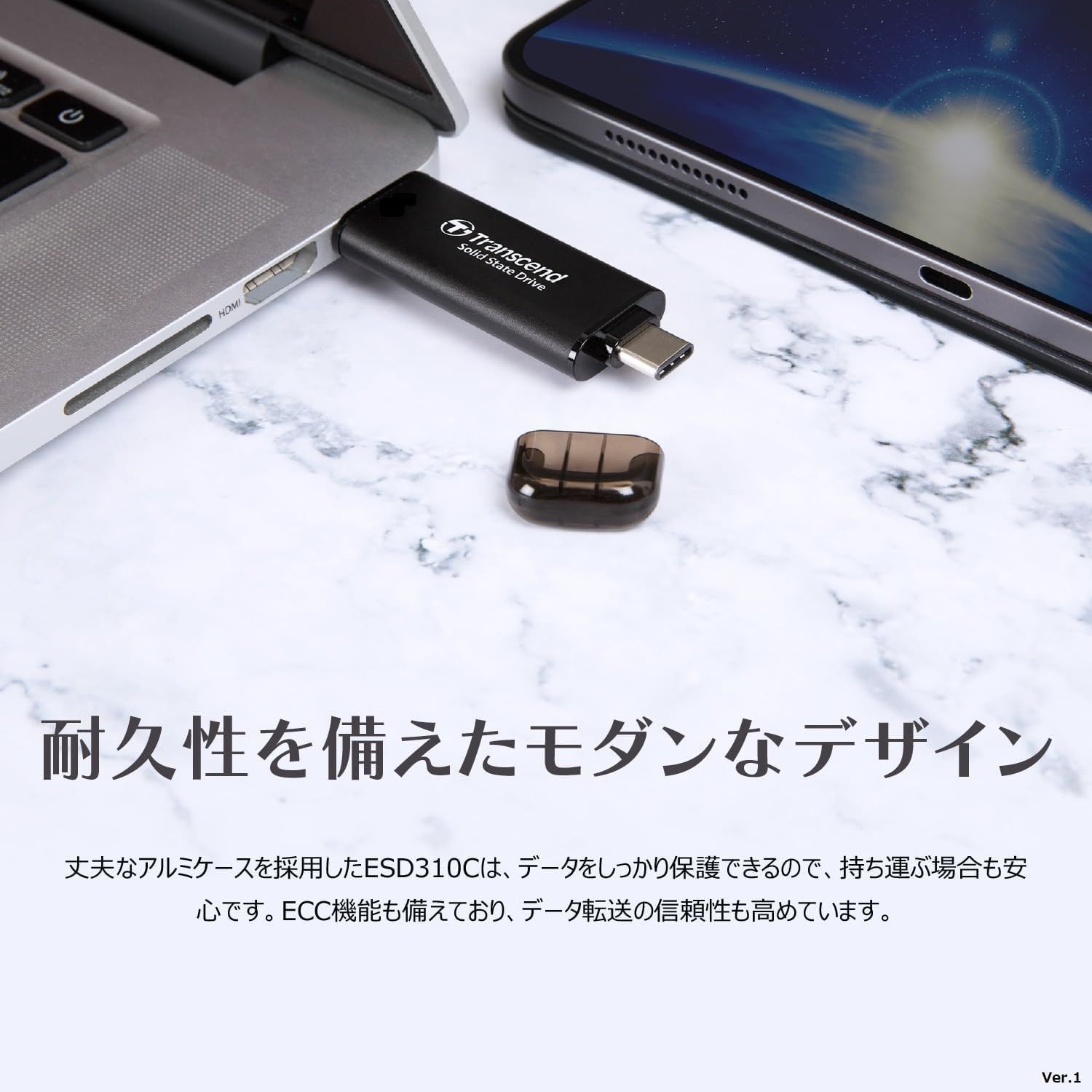 トランセンド ポータブルSSD 1TB 高速 最大1050 MB s 超小型 軽量11g Type-A Type-C 両対応 iPhone15-16対応 PS4 PS5 動作 済 USB 10Gbps TS1TESD310C-E CHRISTIANNAURATH_COM_BR