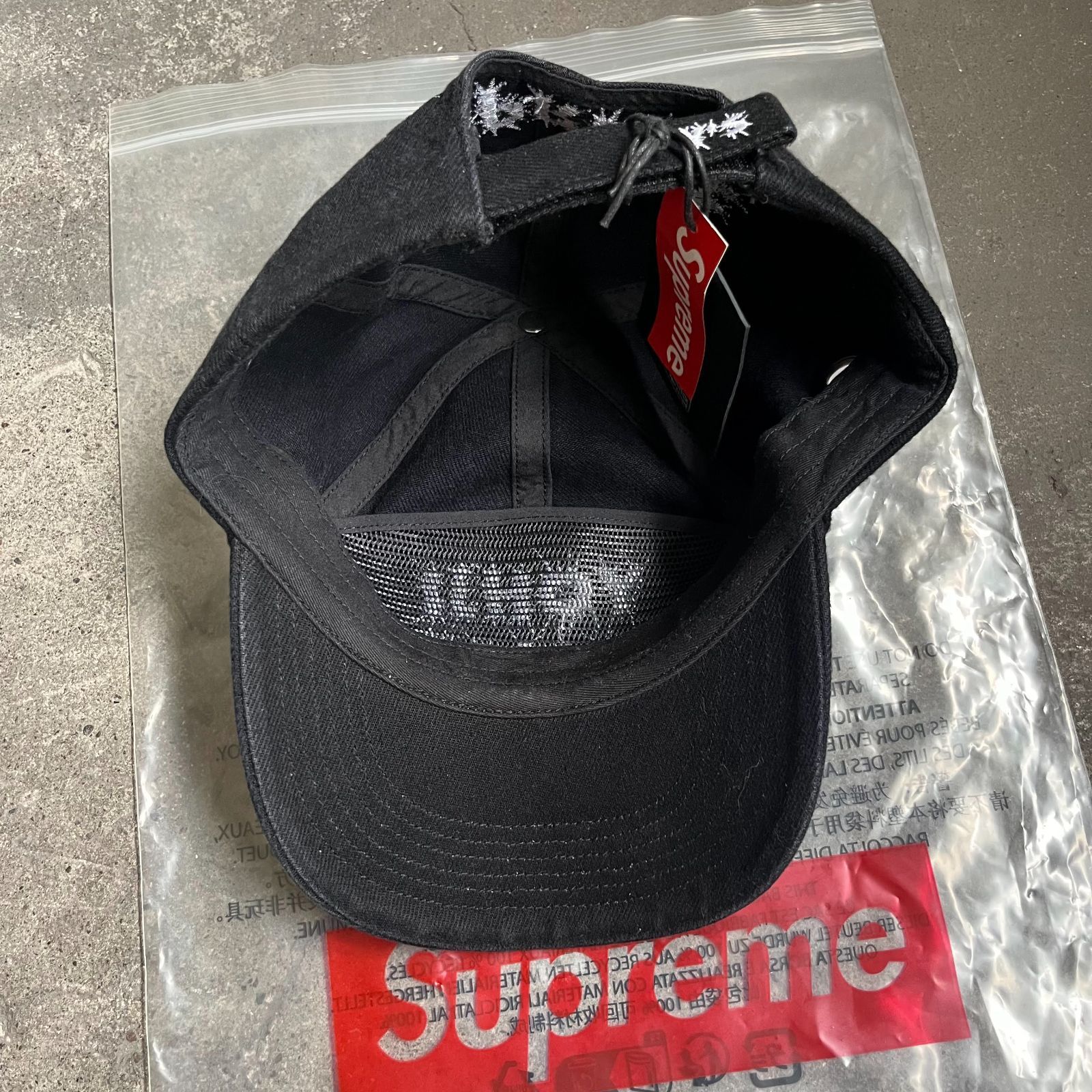 Y's × Supreme 25aw GROMMET 6-PANEL CAP WASHED BLACK ワイズ