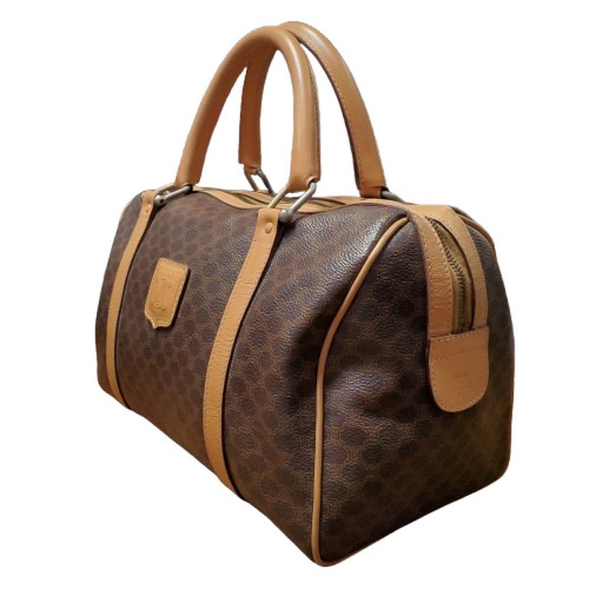CELINE セリーヌ マカダム ミニボストン ハンドバッグ M13 BAG 鞄 総柄 