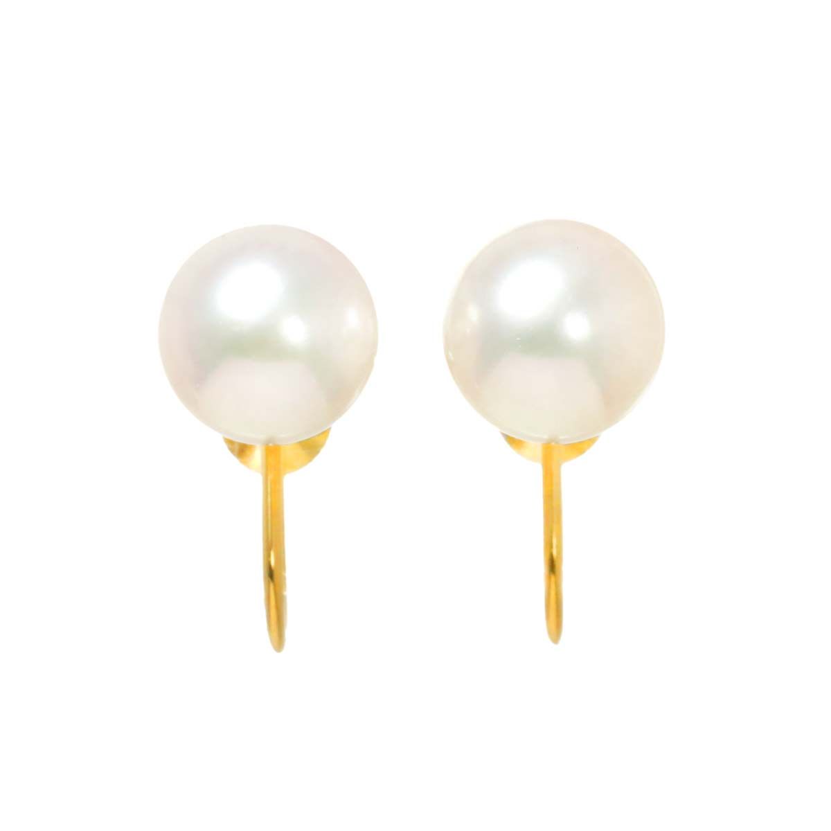 K18ミキモトMIKIMOTOアコヤパールイヤリング【片耳用】 ミキモト MIKIMOTO アコヤ真珠 8.1mm イヤリング K18 YG