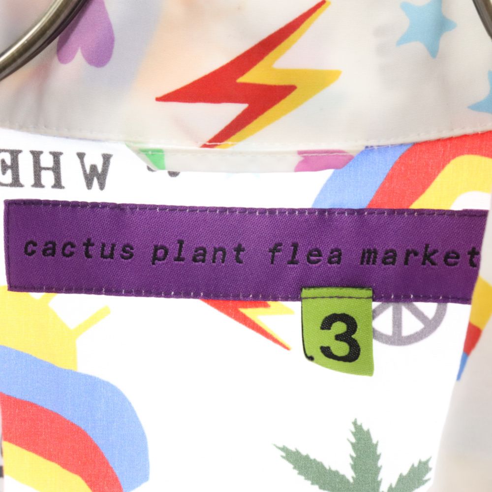 CACTUS PLANT FLEA MARKET (カクタス プラント フリー マーケット) CPFM CROP ALOHA LSD SHIRT  総柄プリントアロハ半袖シャツ ホワイト - メルカリ