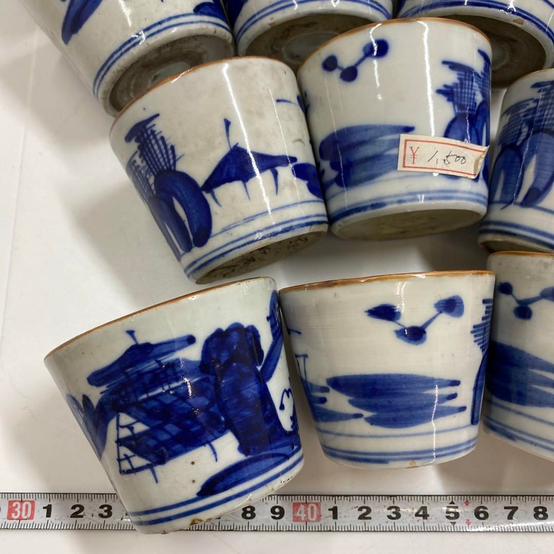 古伊万里　染付蕎麦猪口23客　東Y6-1204② 古伊万里 染付蕎麦猪口23客 東Y6-1204② - メルカリ