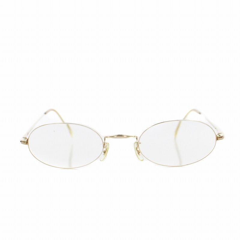 白山眼鏡店 HAKUSAN MEGANE 眼鏡 オーバル 金属フレーム 度入り