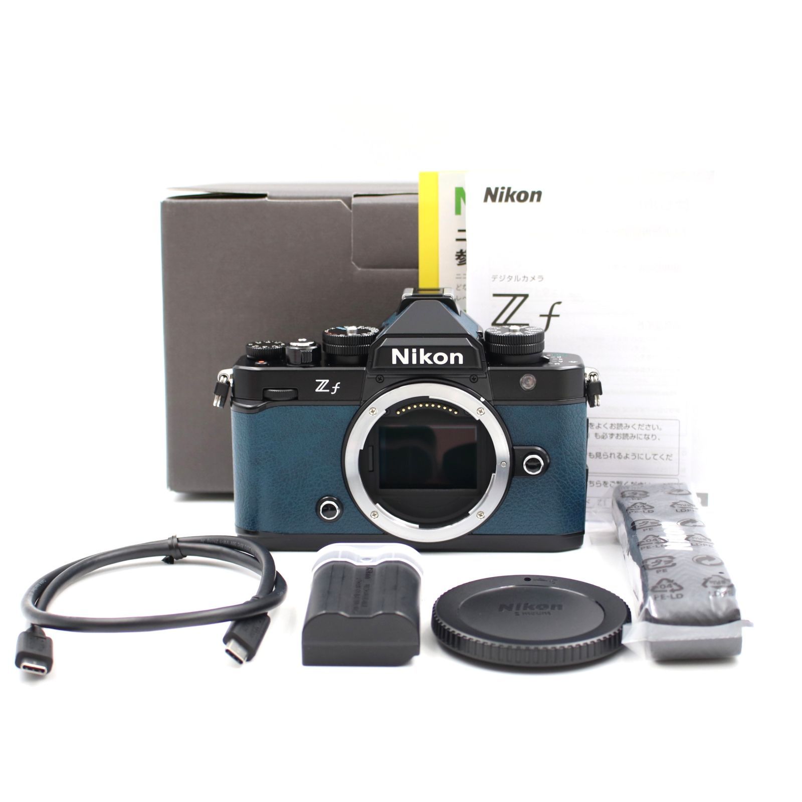 シャッター数3088枚 Nikon Zf ボディ インディゴブルー ブラック プレミアムエクステリア張り替えモデル ニコン