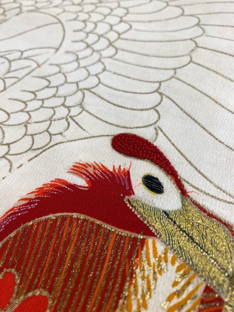 アンティーク 振袖 正絹 金彩 刺繍 鶴 松竹梅 身丈160cm 紋付 - メルカリ