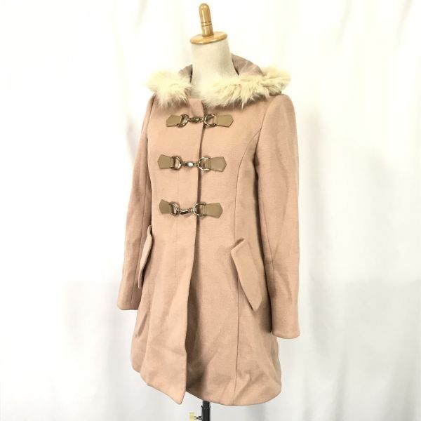 新品 ミッシュマッシュ ファー付ダッフルコート　M　フォックスファー ミッシュマッシュ/misch masch☆フォックスファー付き/ダッフル