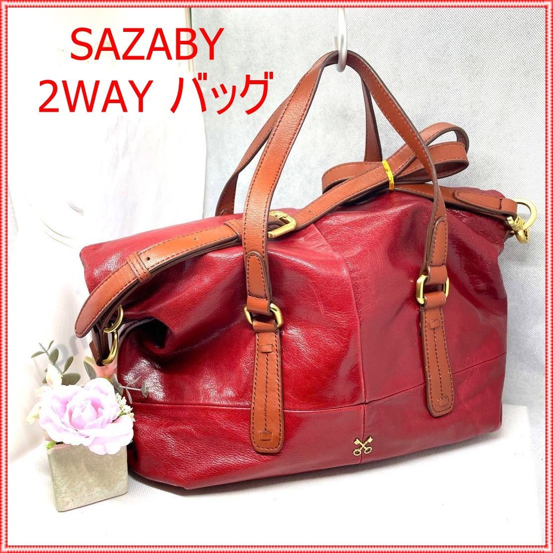 SAZABY 赤 バッグ - ショルダーバッグ