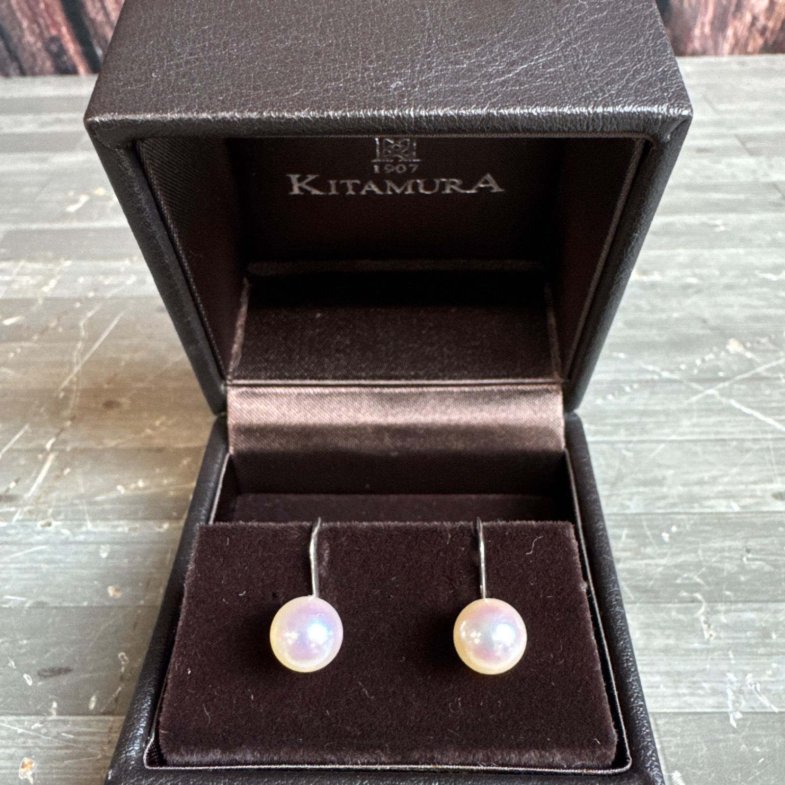 KITAMURA ホワイトパールスタッドイヤリング パールイヤリング